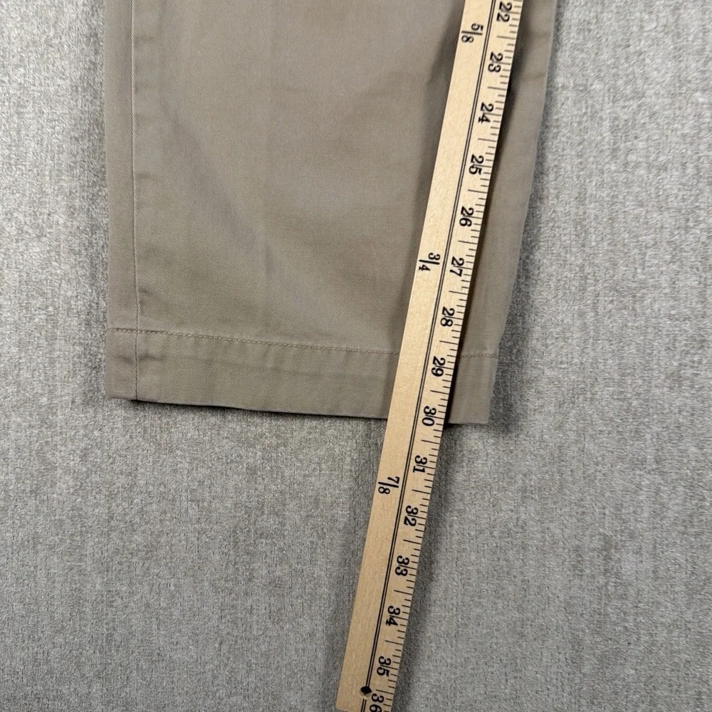 Polo Ralph Lauren Men 35x30 Khaki Pleated Chino Trousers Preppy Casual